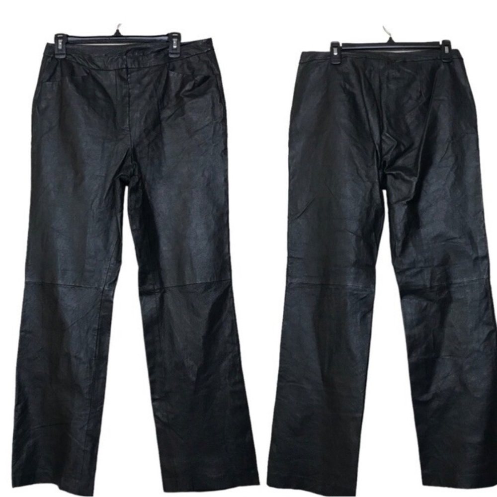 Luxe Black Leather Pants! Classic Vintage & Genuine Leather